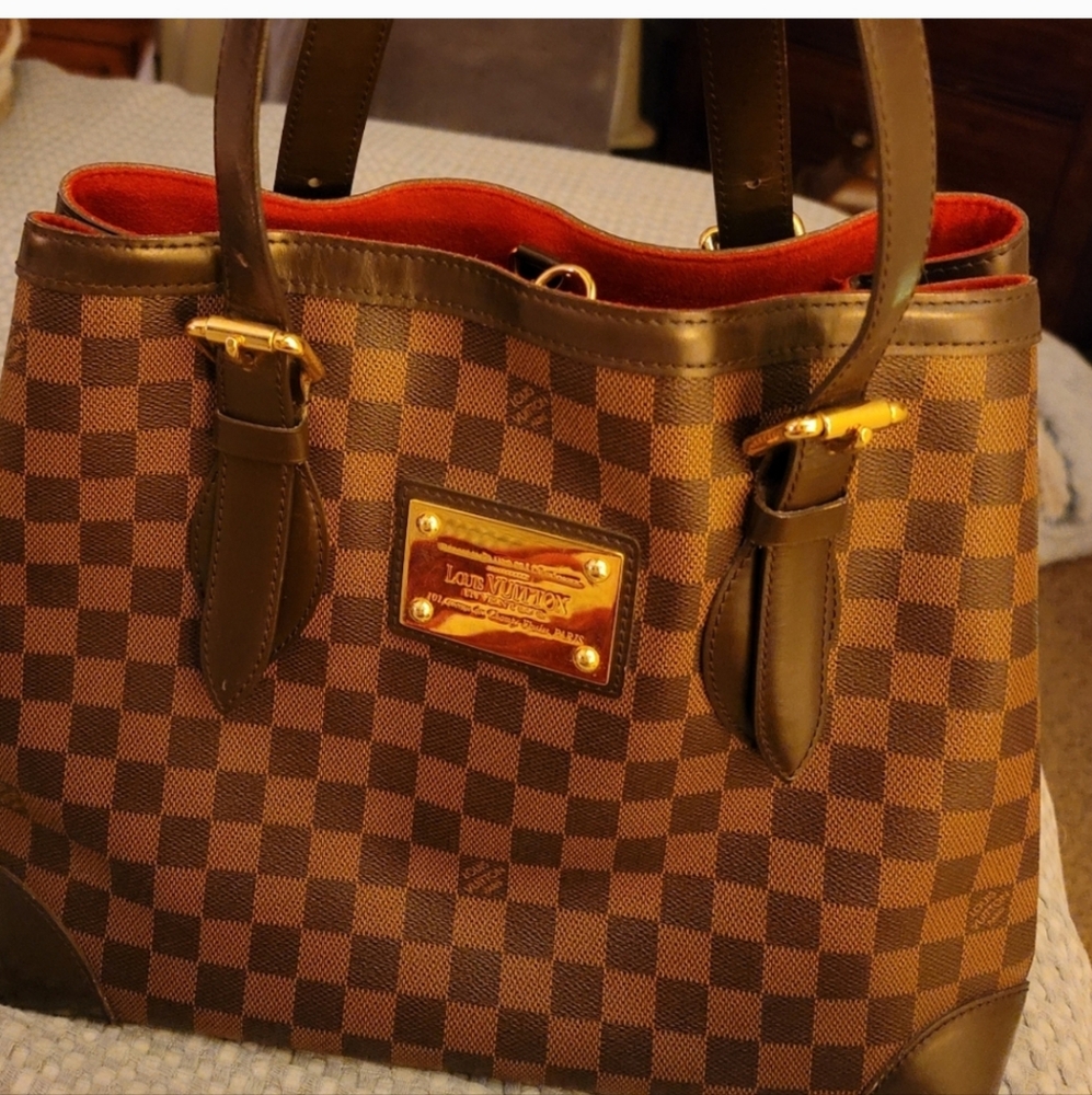 Louis Vuitton Brown Checkered Women's Damier Ebene Bag